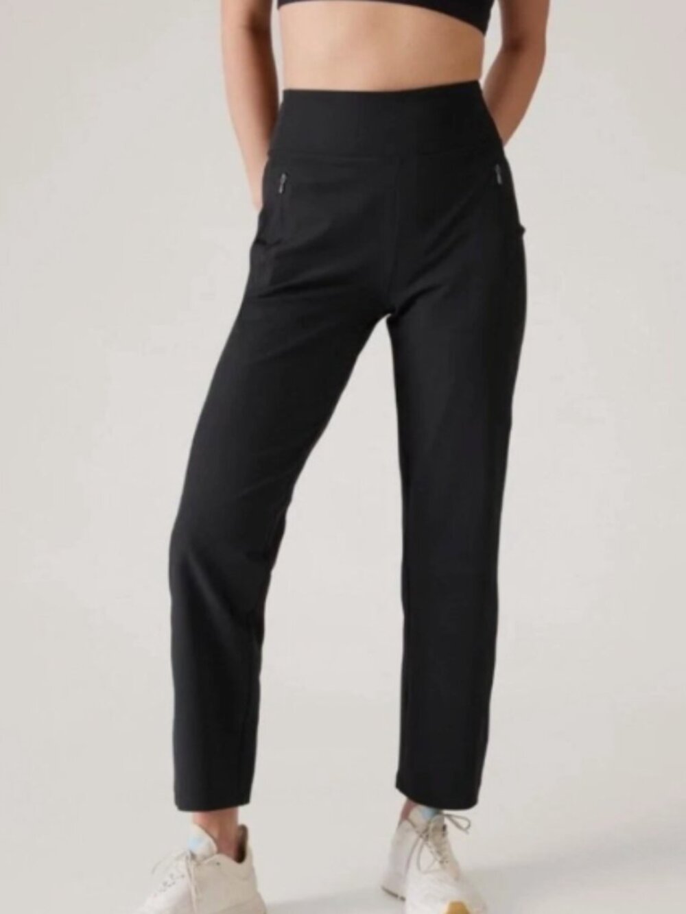 ⛳Athleta Fairway Golf Pant Black Stretch Ankle Trouser - Women’s 4P